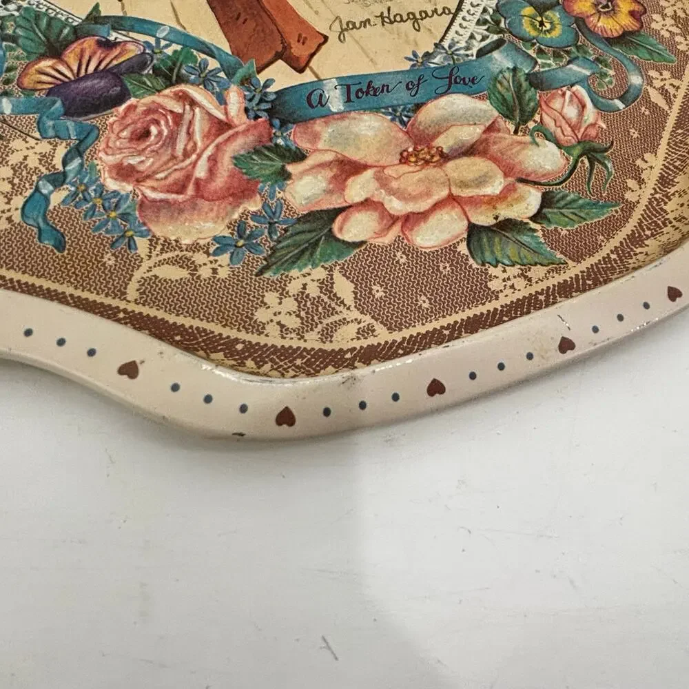 Vintage Jan Hagara “A Token of Love” Decorative Tin Tray